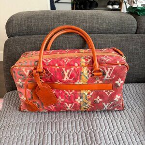 Louis Vuitton x Richard Prince SS/08 Runway Weekender PM Pink Monogram Pulp Bag